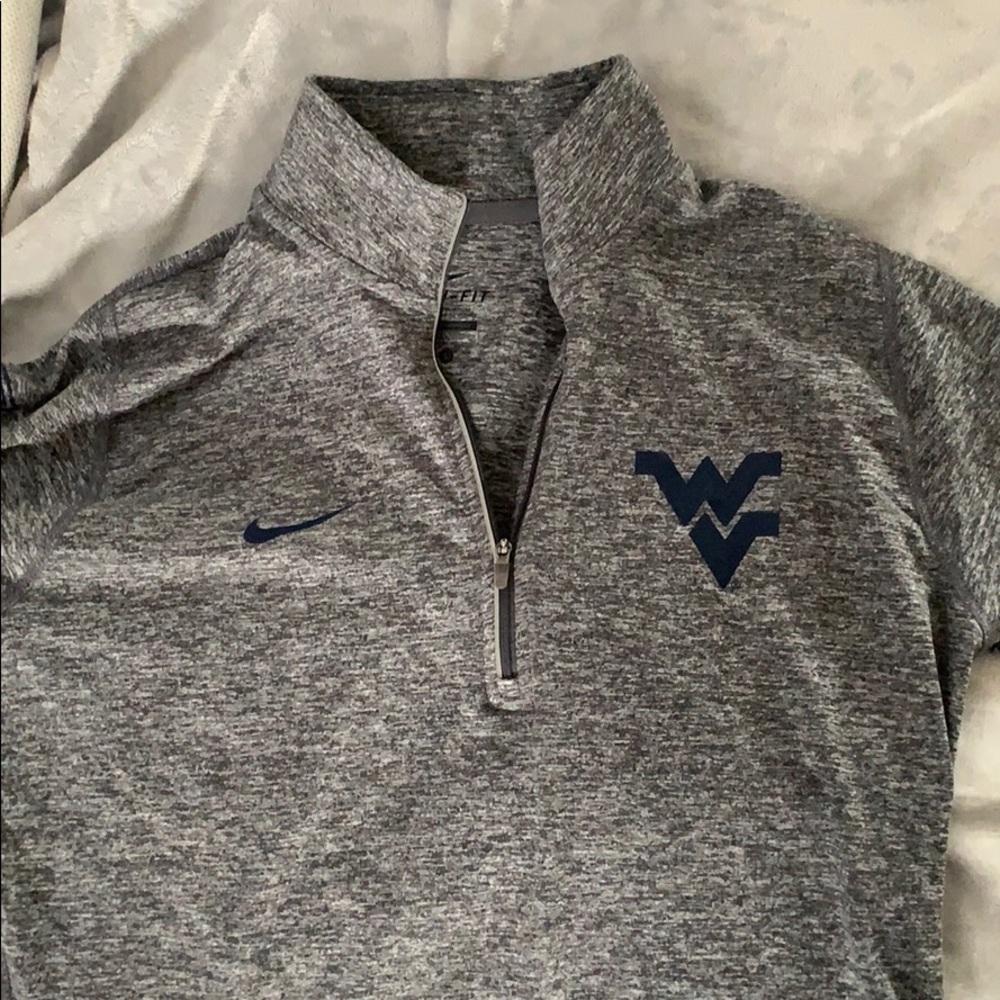 WVU NIKE quarter zip pullover